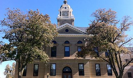 Gratiot County Building Behind Trees