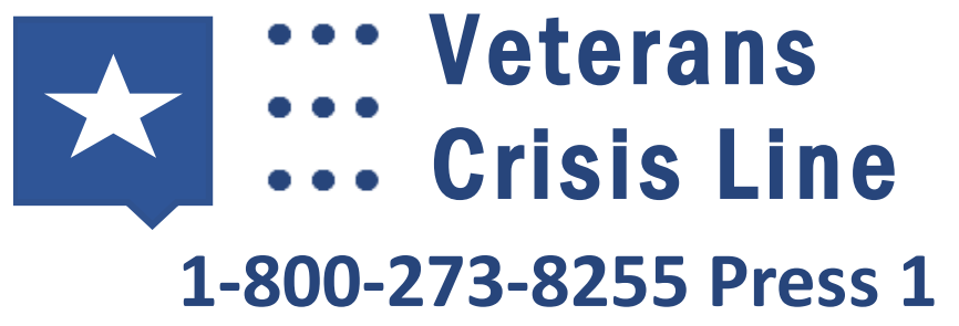 Veterans Crisis Line Logo 1-800-273-8255 Press 1